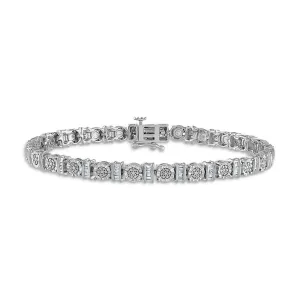 1/4 CTW Diamond 7-inch Tennis Bracelet in Sterling Silver