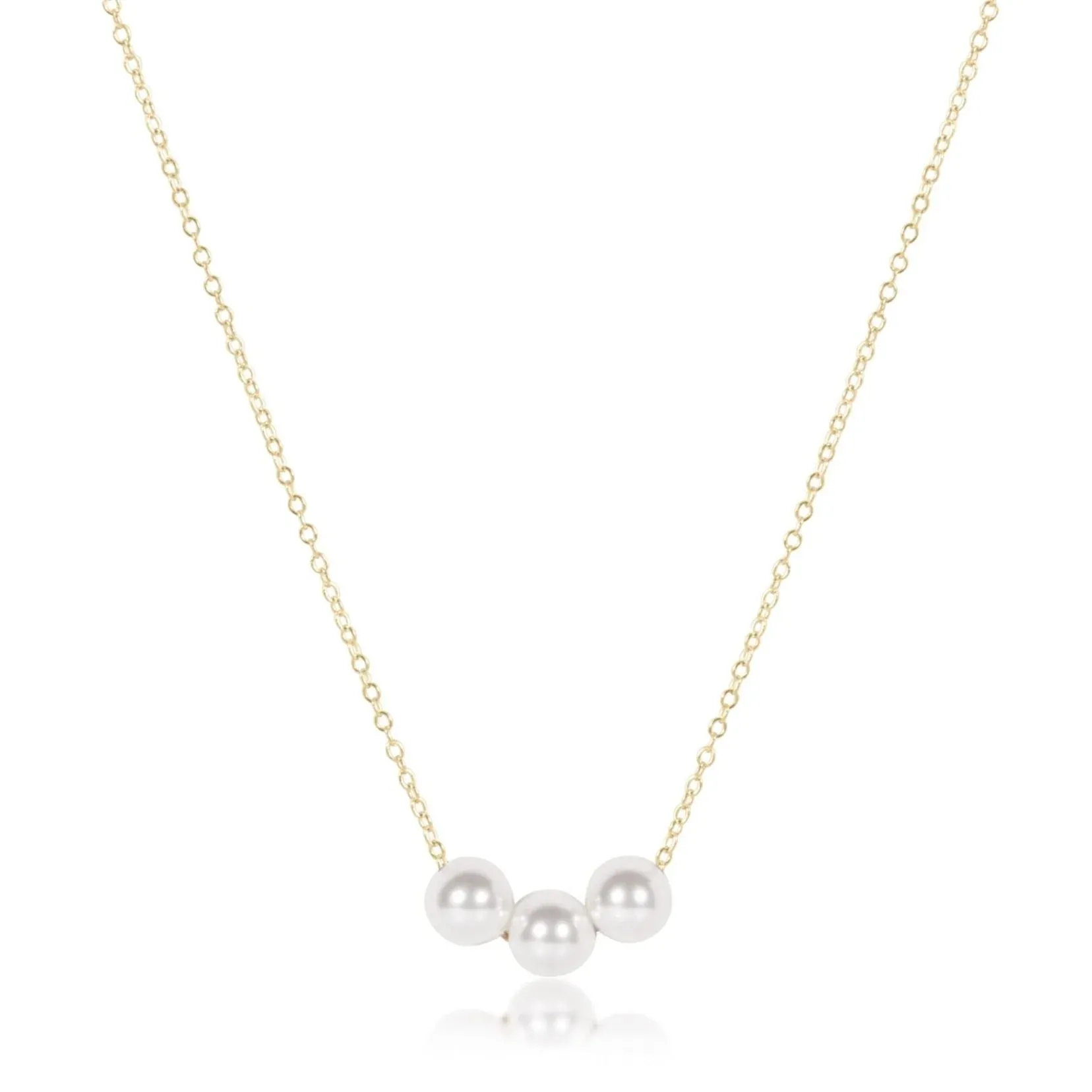16" Gold Joy 6mm Pearl Necklace