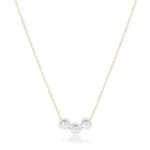 16" Gold Joy 6mm Pearl Necklace