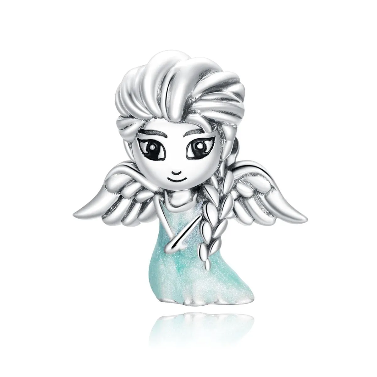 925 Sterling Silver Snowflake Elf Girl Beads For Diy Bracelets & Necklaces
