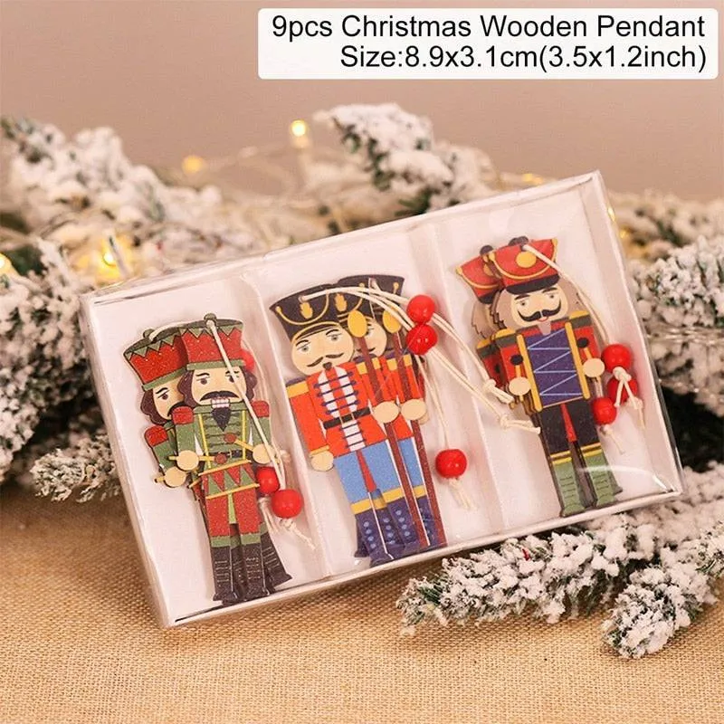 Christmas Gnomes Wooden Pendants Christmas Decorations For Home Xmas Tree Christmas Ornaments Navidad Decor