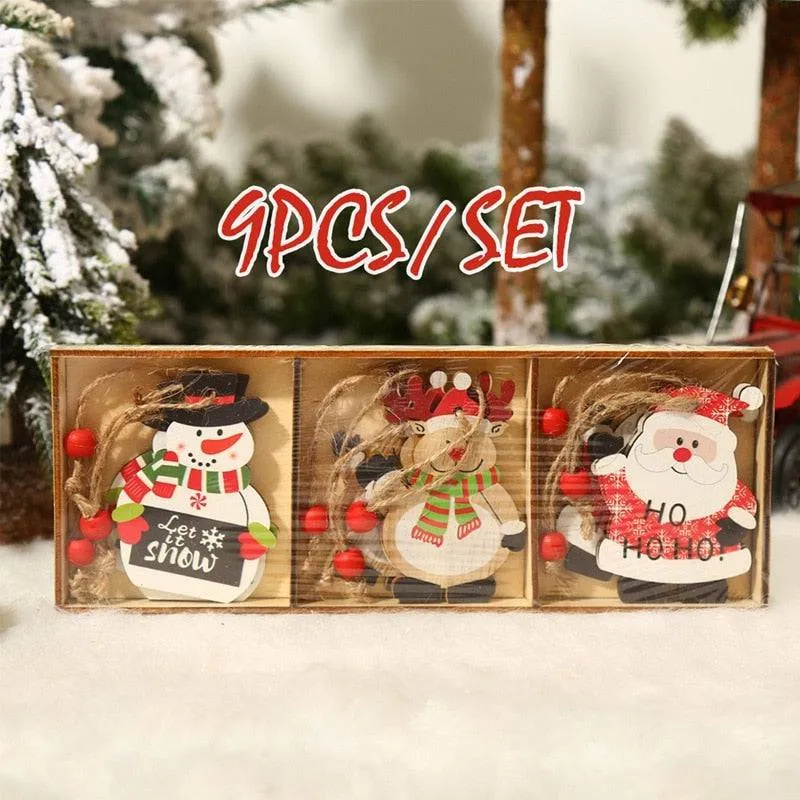 Christmas Gnomes Wooden Pendants Christmas Decorations For Home Xmas Tree Christmas Ornaments Navidad Decor