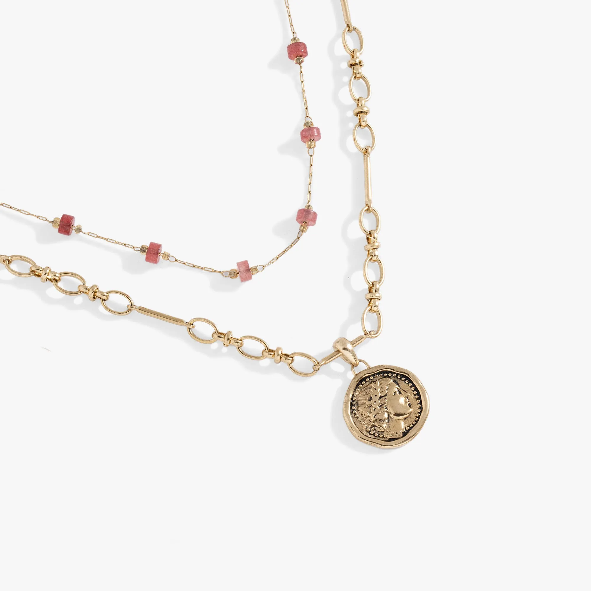 Coin Stranded  Necklace