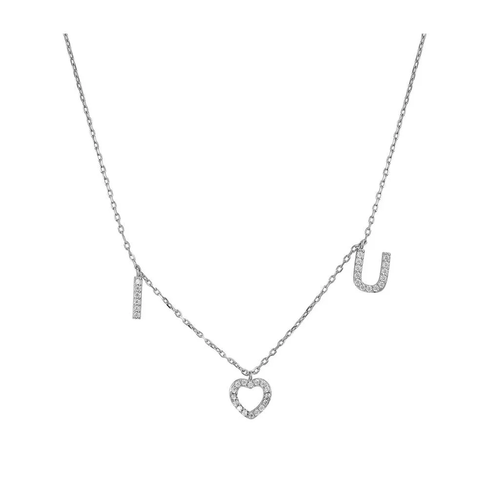 Curio Cottage Pure Silver I Love U Necklace