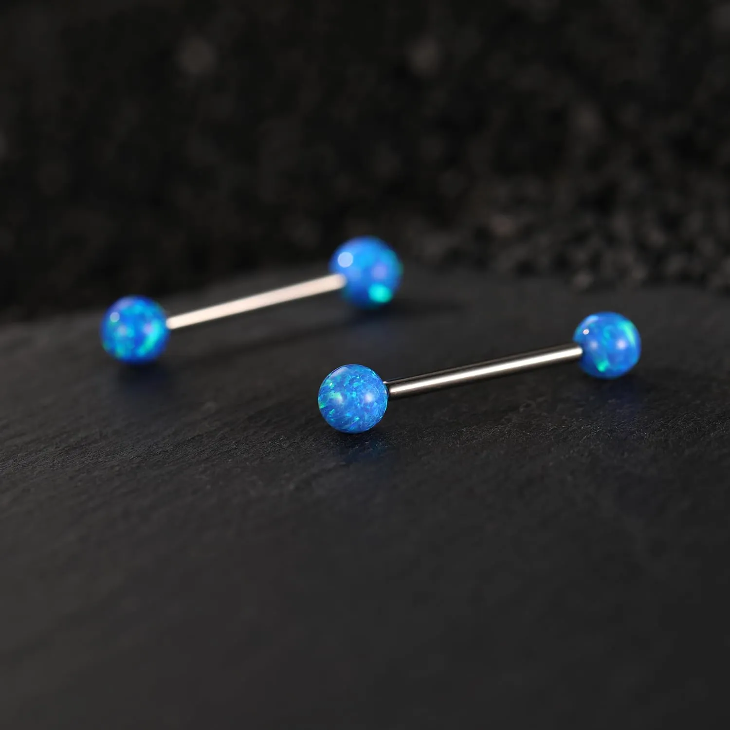 FUNLMO 1 Pair Nipple Rings G23 Titanium Nipple Piercing Jewelry Tongue Rings Internally Threaded Nipple Jewelry Bridge Piercing Jewelry 16G 14G 12G 12mm-18mm