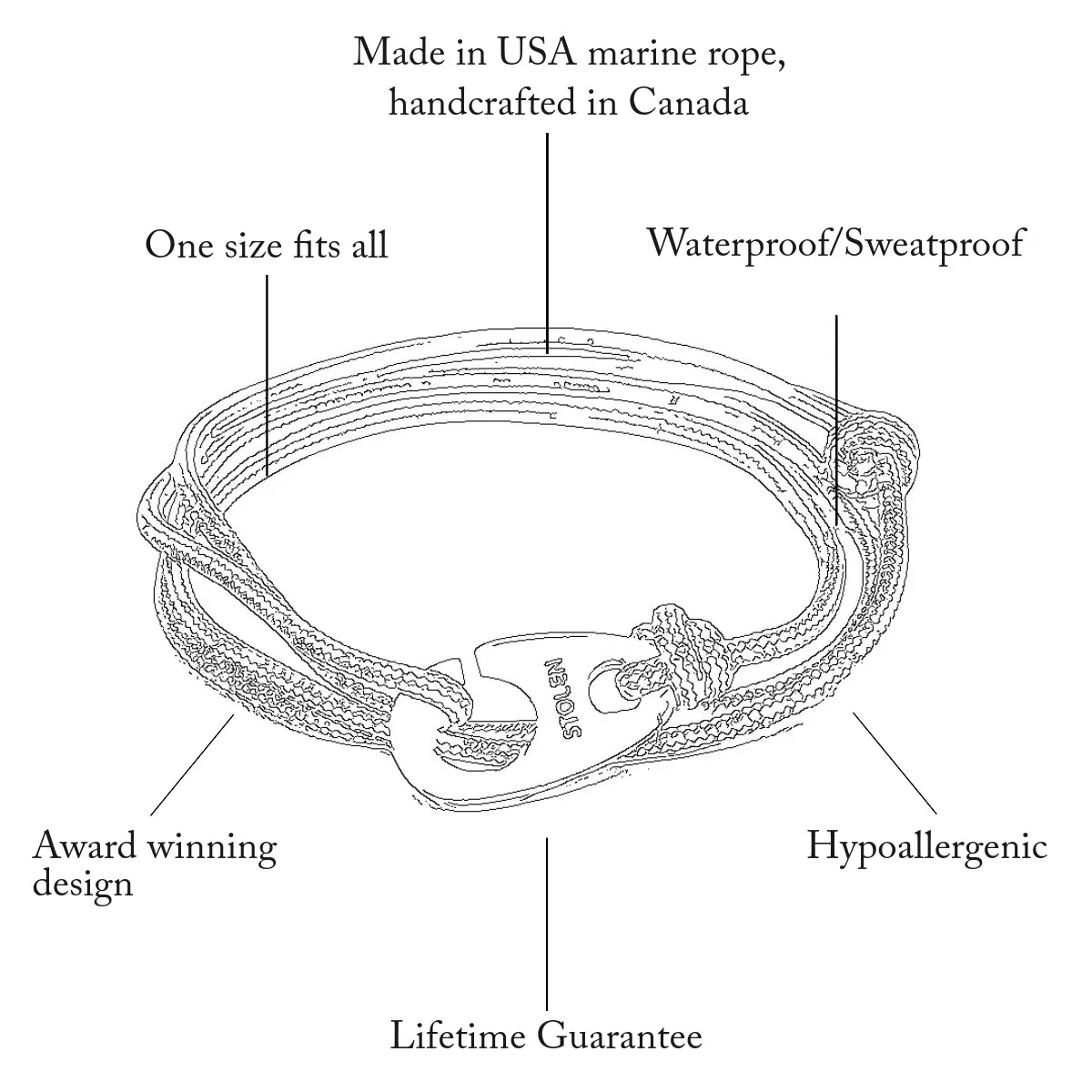 Gaia Brummel Hook - Rope Bracelet