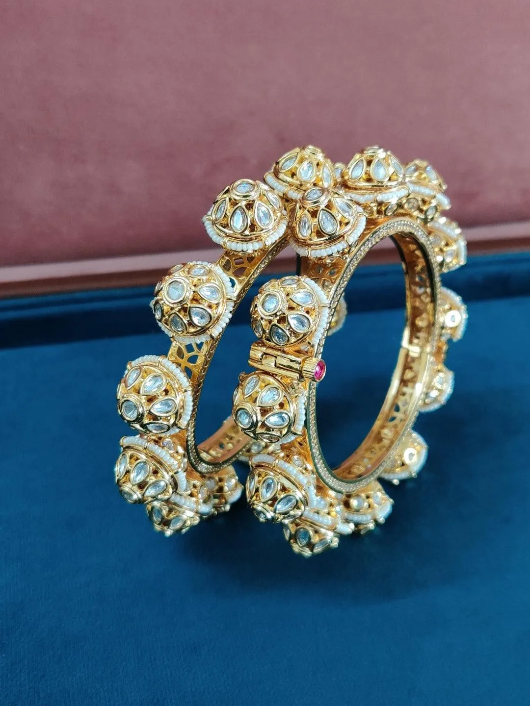 Kundan Polki Meenakari Bangle