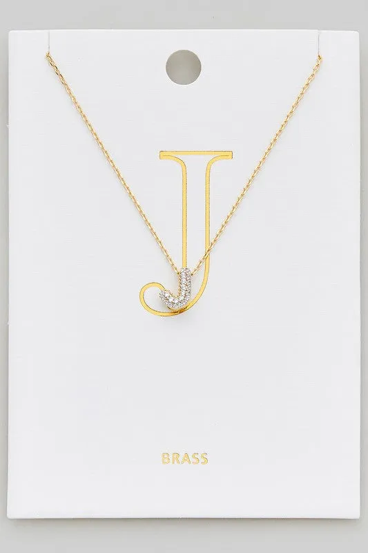 Let's Get Personal Initial Necklace J