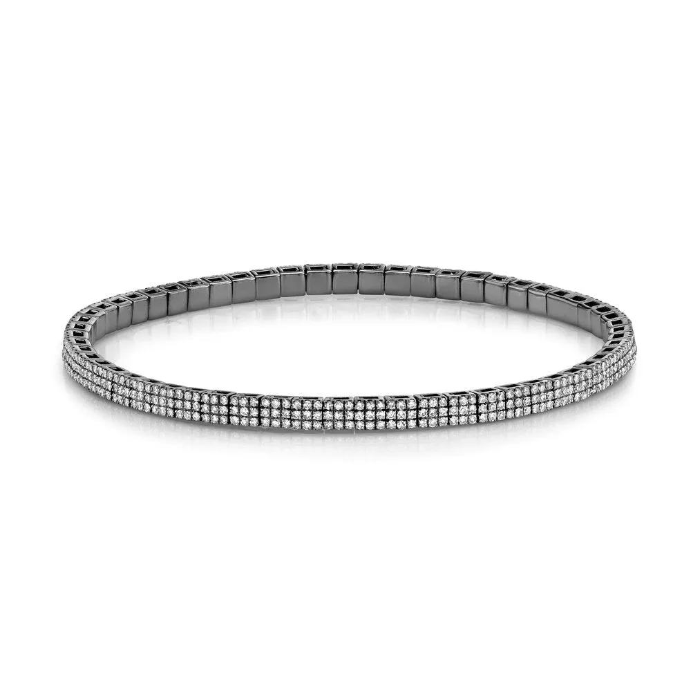 MEN'S PAVE SQUARE STRETCH BRACELET