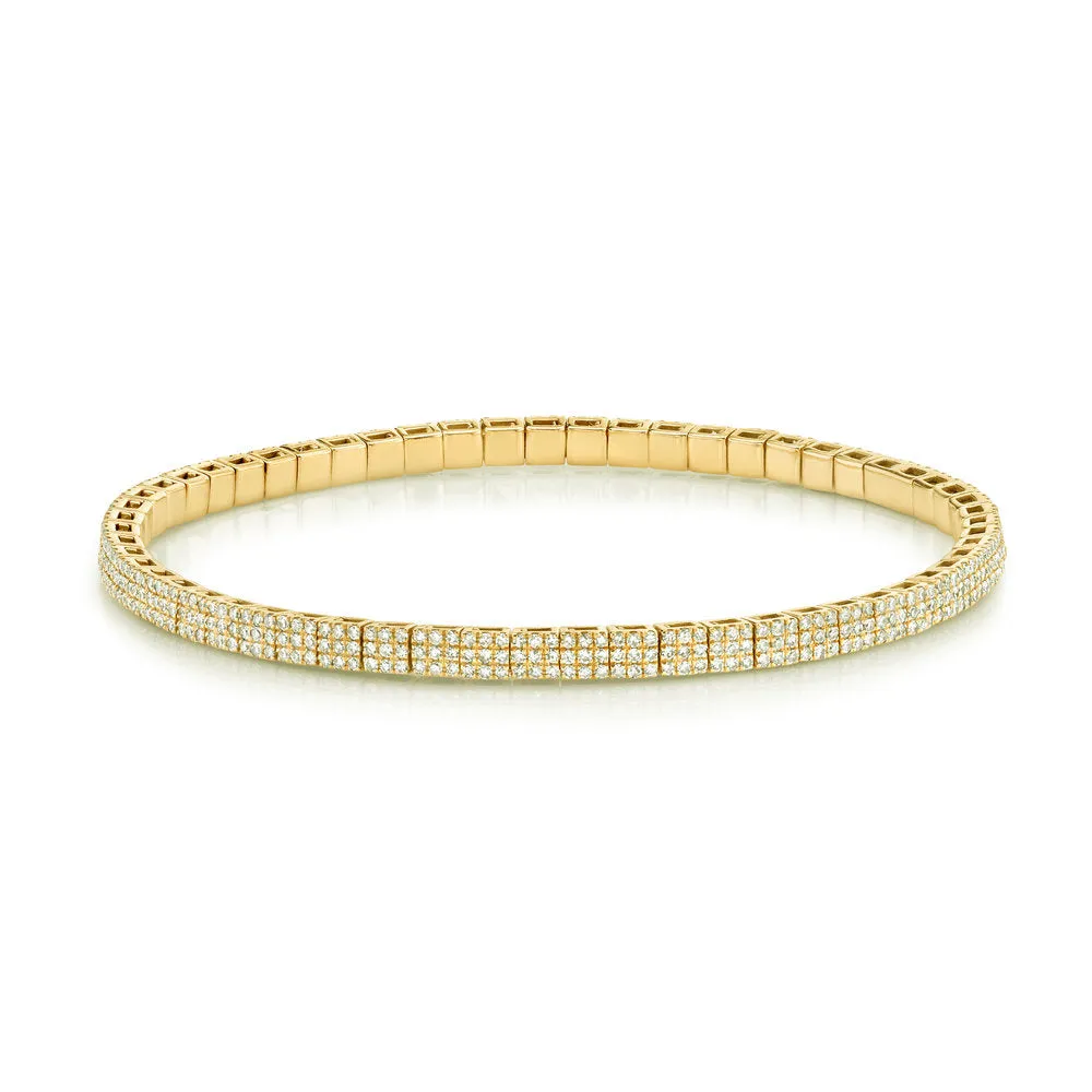 MEN'S PAVE SQUARE STRETCH BRACELET