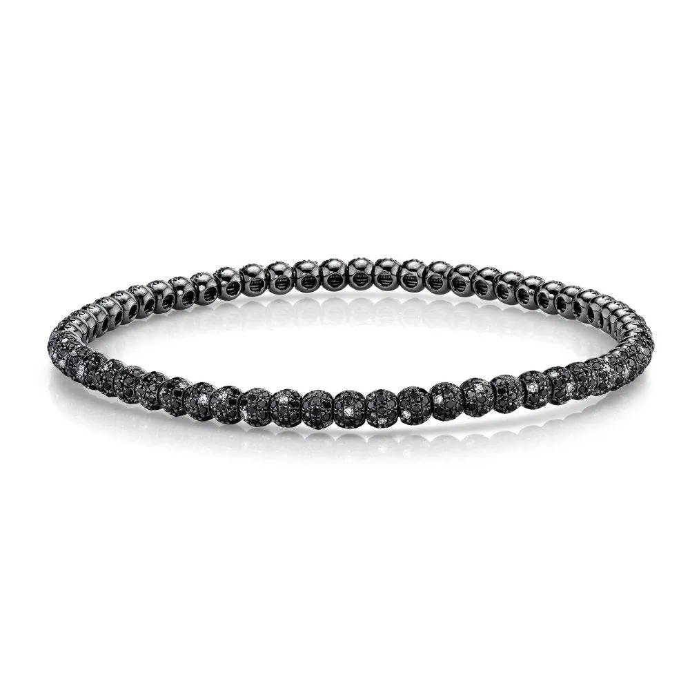 MEN'S TWINKLE PAVE BALL STRETCH BRACELET