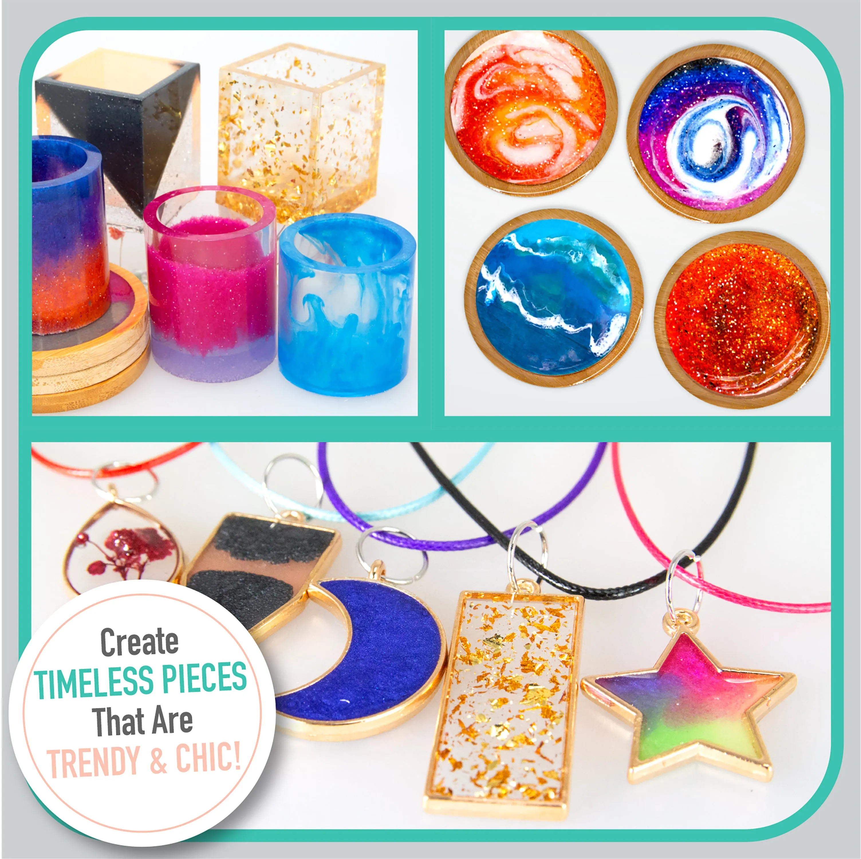 Resin Kit by Craft It Up! Complete Starter Jewelry Making Resin Kit for Beginners