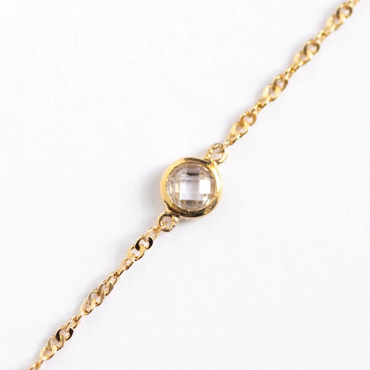 Solitaire Singapore Chain Bracelet