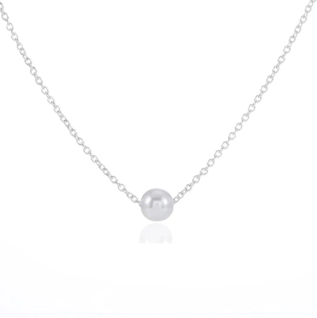 Tiny Pearl Choker Necklace Chain