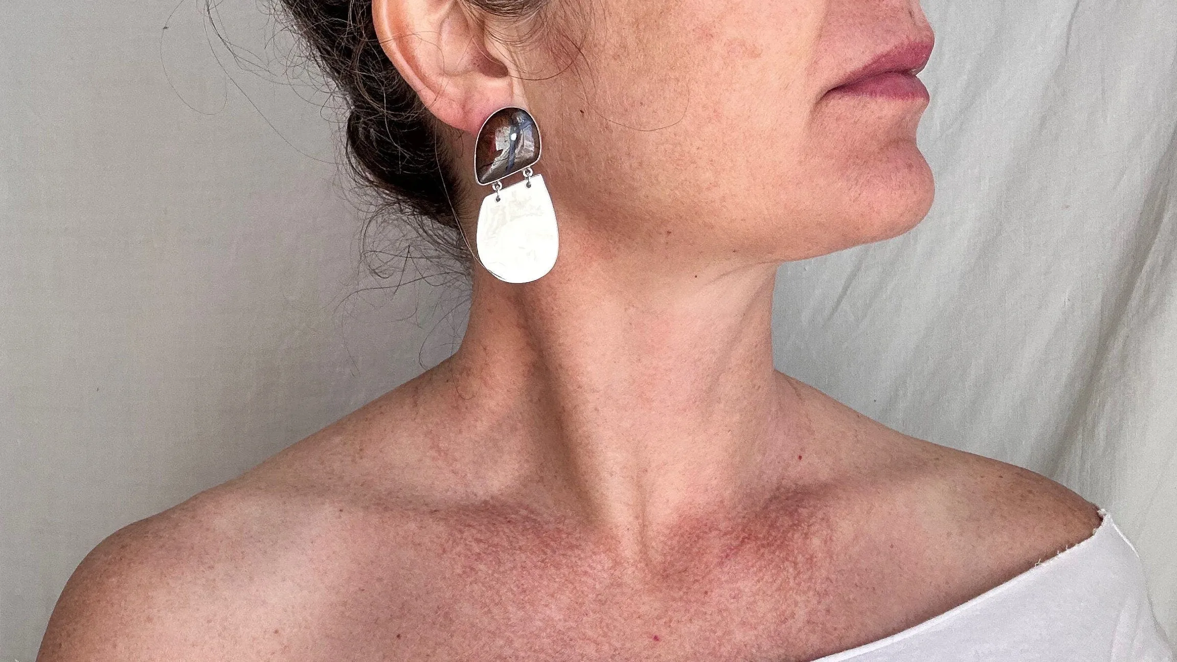 Yowah Opal & Sterling Silver Earrings. 1314